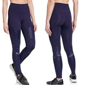 ALO Yoga High-Waist Moto Sport Leggings with Mesh Panels Medium